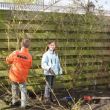 in de moestuin